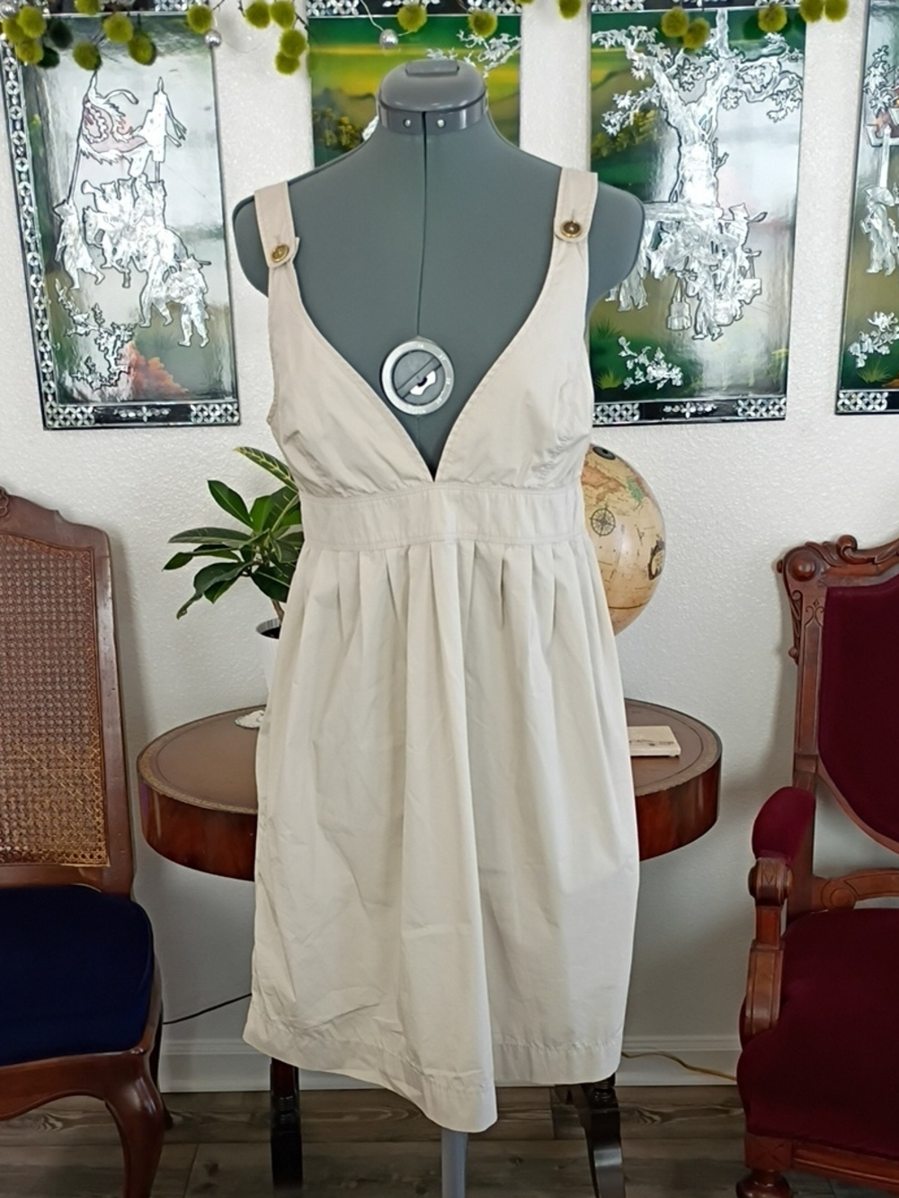 Burberry Tan Sundress Size 6